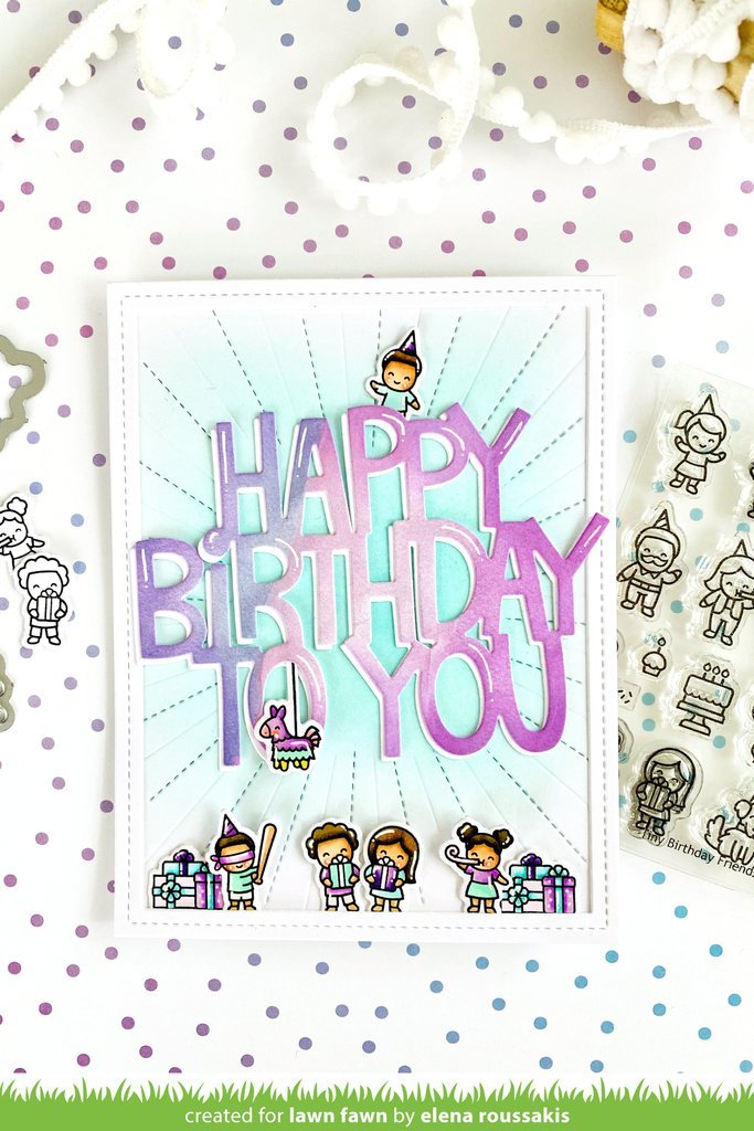 Lawn Fawn - Tiny Birthday Friends - Clear Stamps 4x6