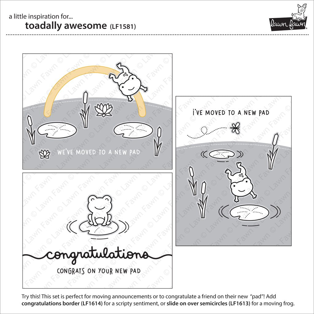 Lawn Fawn - Toadally Awesome - Clear Stamps 4x6