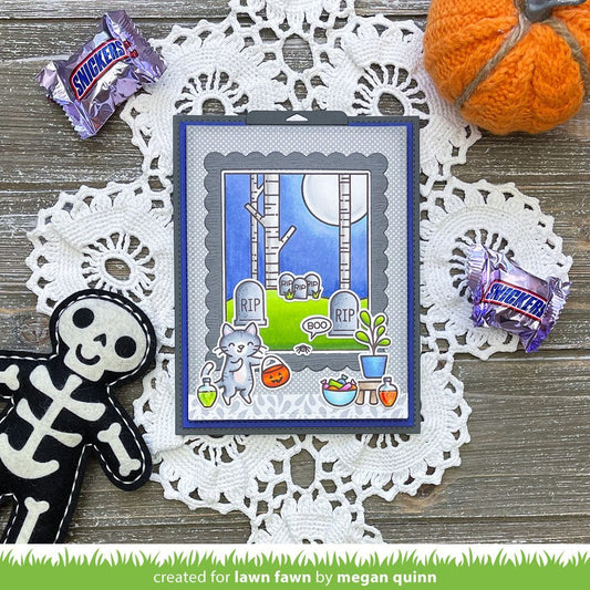 Lawn Fawn - Window Scene Winter - Clear Stamps 4x6