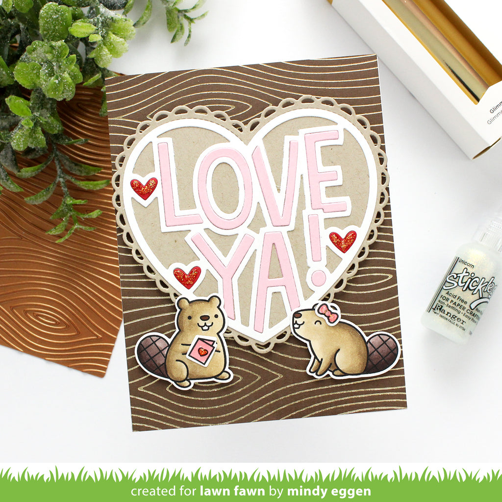 Lawn Fawn - Woodgrain Background - Hot Foil Plates