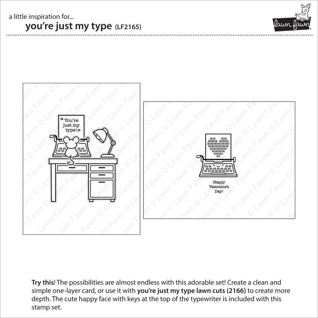 Lawn Fawn - you're just my type - Clear Stamp 4x6