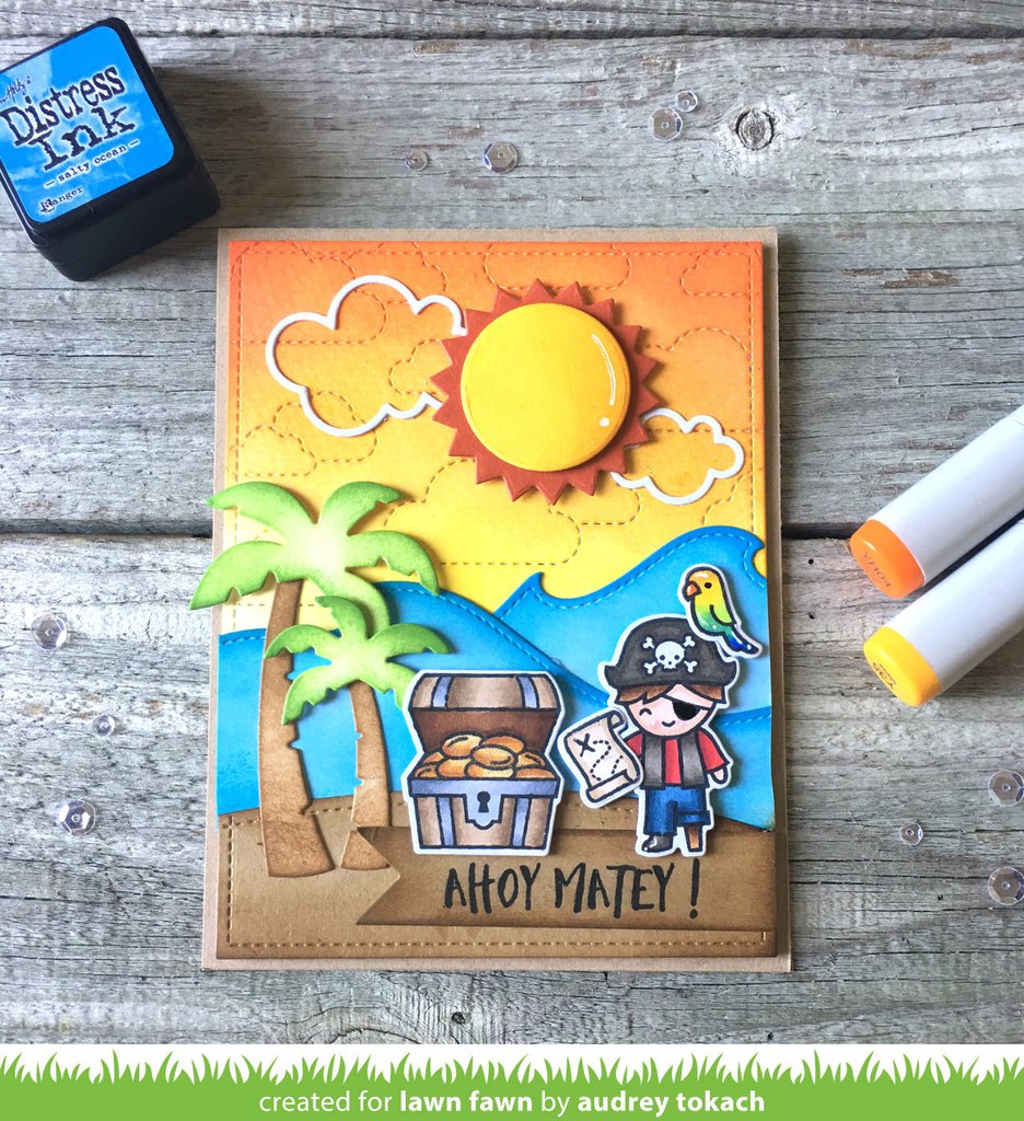 Lawn Fawn - Outside In Stitched Rectangle Stackables - Stanze