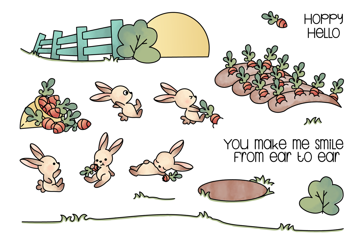 LDRS Creative - Clear Stamps - Up the Rabbit Hole