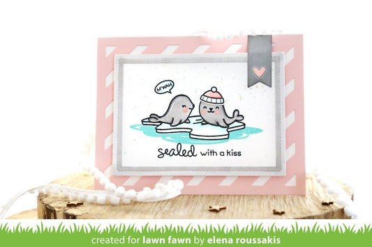 Lawn Fawn - Sealed With A Kiss - Clear Stamps 2x3