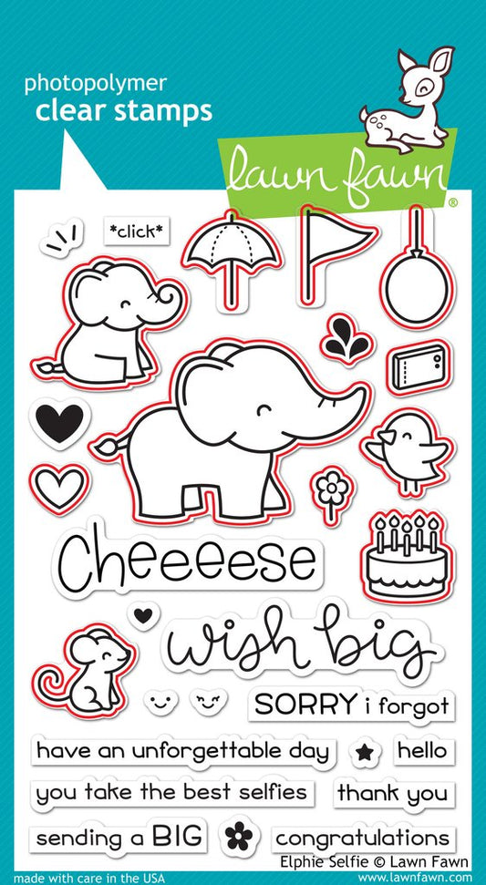 Lawn Fawn - Elphie Selfie - Stanze