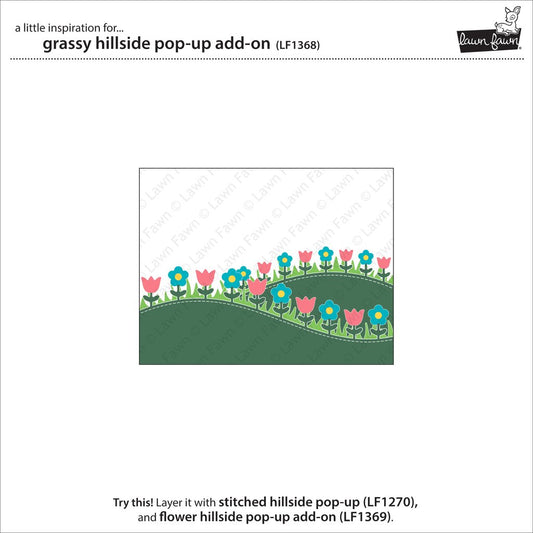 Lawn Fawn - Grassy Hillside Pop-Up Add-On - Stanze