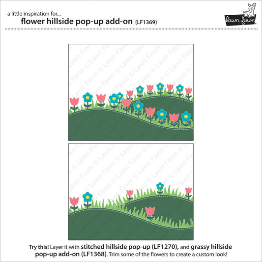 Lawn Fawn - Flower Hillside Pop-Up Add-On - Stanze