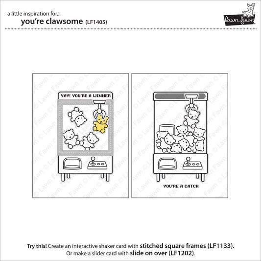 Lawn Fawn - You're Claw-some - Clear Stamp 4x6