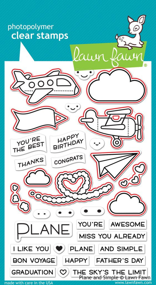 Lawn Fawn - Plane And Simple - Stanze