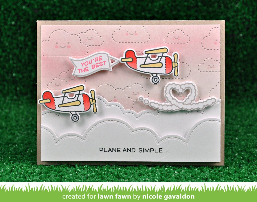 Lawn Fawn - Stitched Cloud Backdrop- Landscape - Stanze