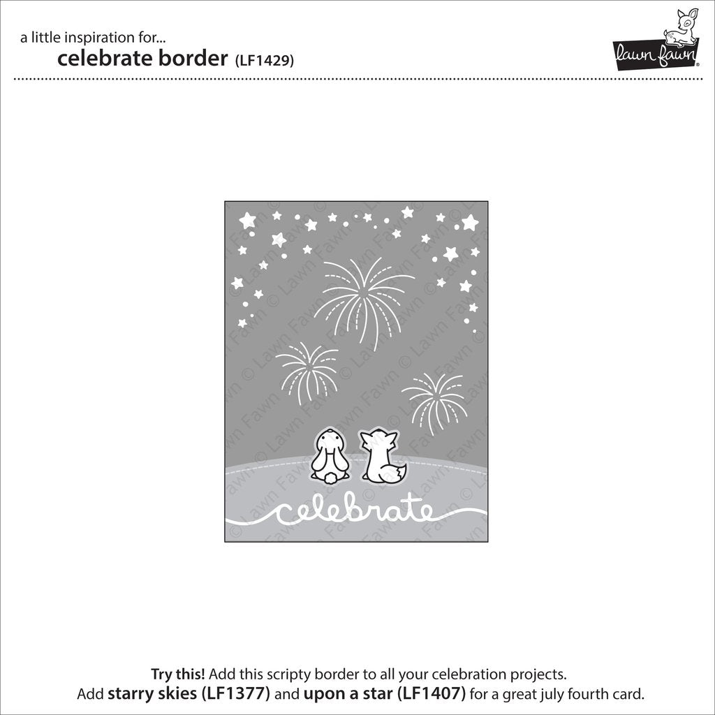 Lawn Fawn - Celebrate Border - Stanze