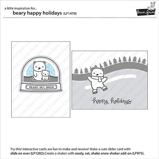 Lawn Fawn - Beary Happy Holidays - Clear Stamps 4x6