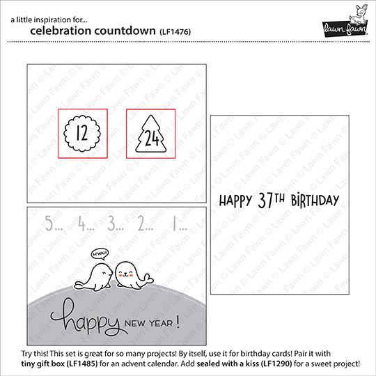 Lawn Fawn - Celebration Countdown - Clear Stamps 4x6