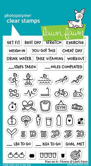 Lawn Fawn - Plan On It: Fitness - Clear Stamps 4x6
