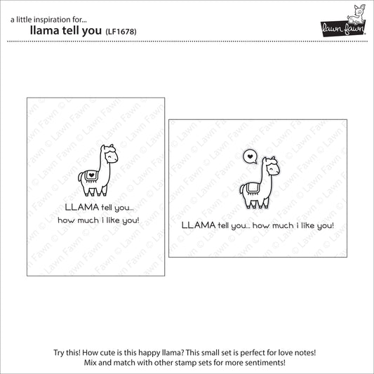Lawn Fawn - Llama Tell You - Clear Stamp 2x3
