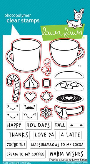 Lawn Fawn - Thanks A Latte - Stanzen