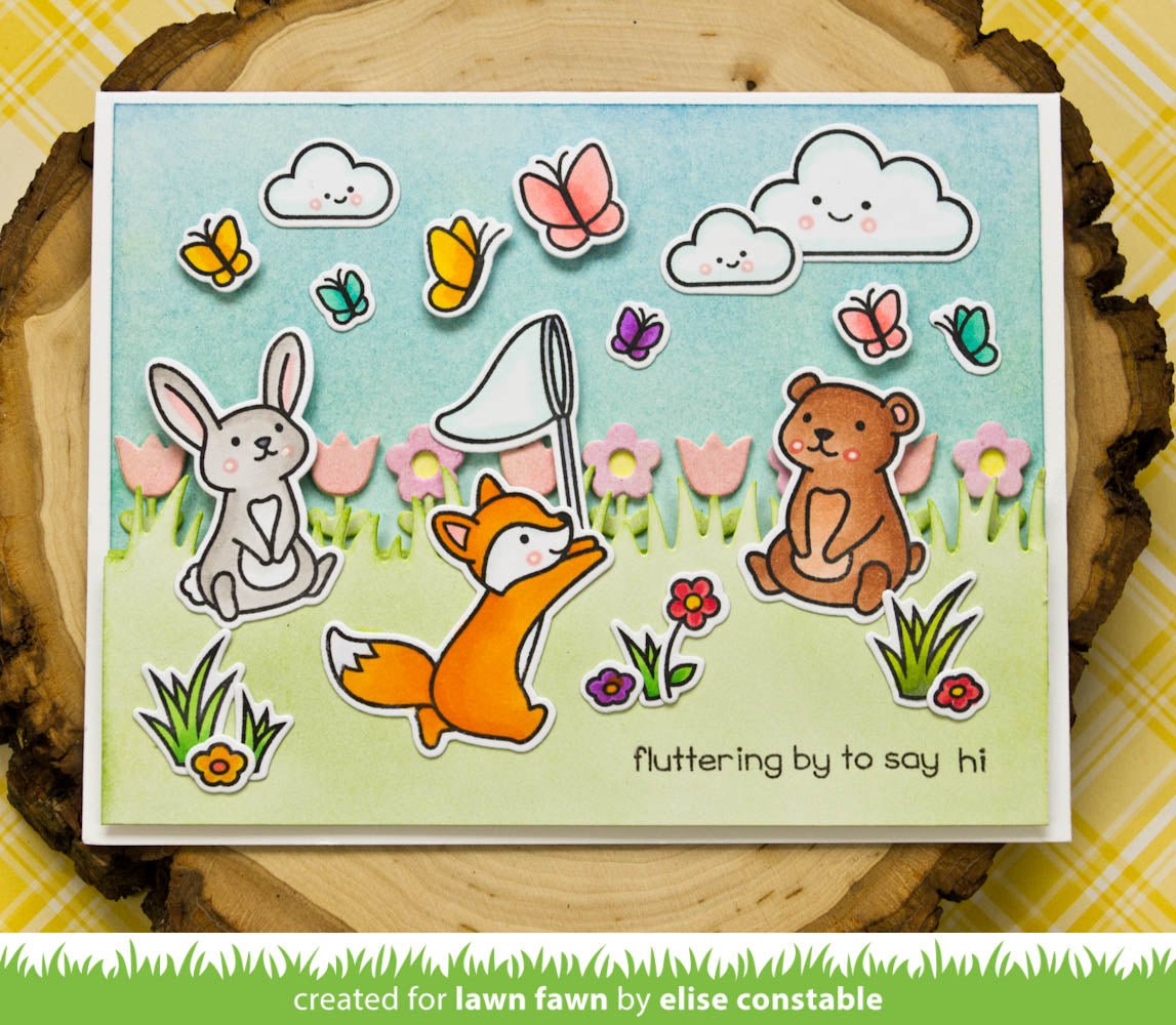 Lawn Fawn - Butterfly Kisses - Clear Stamp 4x6