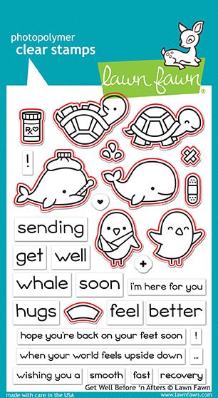 Lawn Fawn - Get Well Before 'n Afters - Stanze