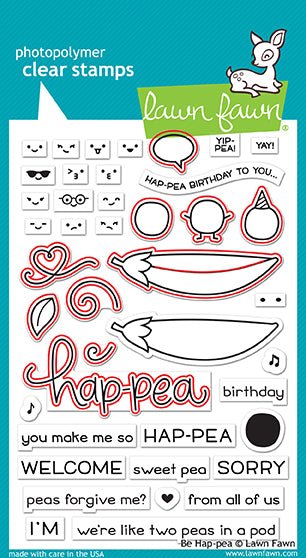 Lawn Fawn - Be Hap-pea - Stanze