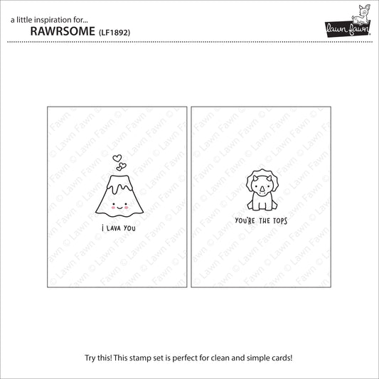 Lawn Fawn - RAWRSOME - Clear Stamp 4x6