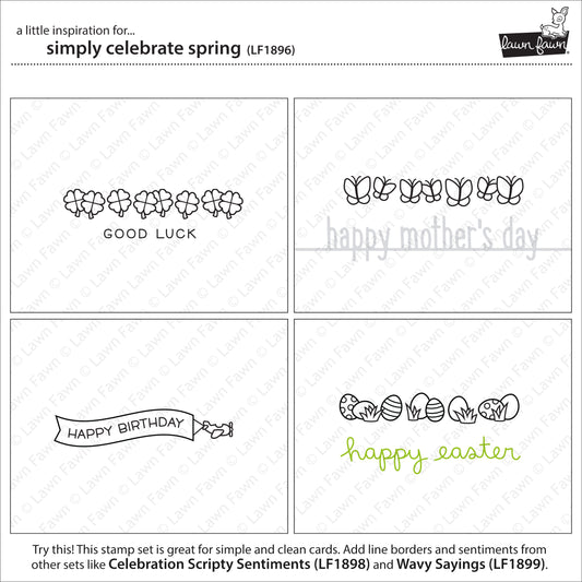 Lawn Fawn - Simply Celebrate Spring - Clear Stamp 4x6