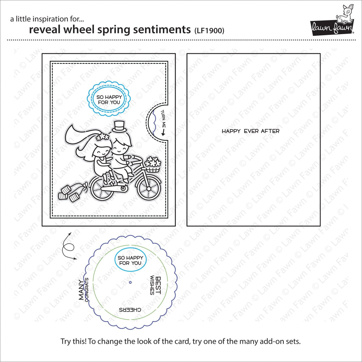 Lawn Fawn - Reveal Wheel Spring Sentiments - Clear Stamp 4x6