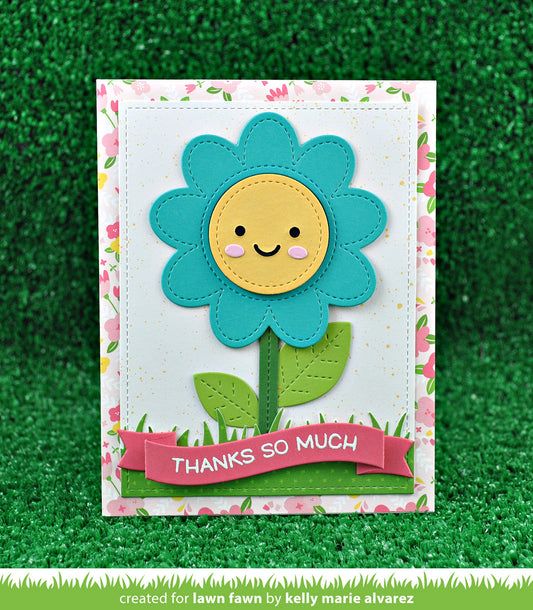 Lawn Fawn - Outside In Stitched Flower - Stanze
