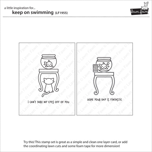 Lawn Fawn - Keep On Swimming - Clear Stamp 4x6