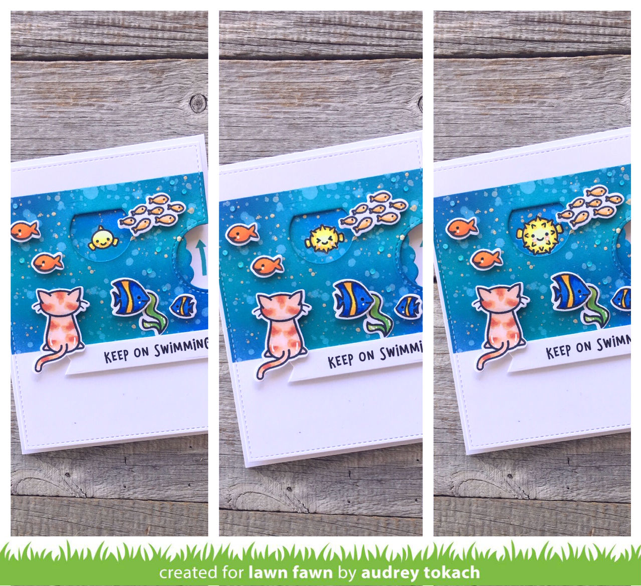 Lawn Fawn - Keep On Swimming Reveal Wheel Add-On - Stanzen