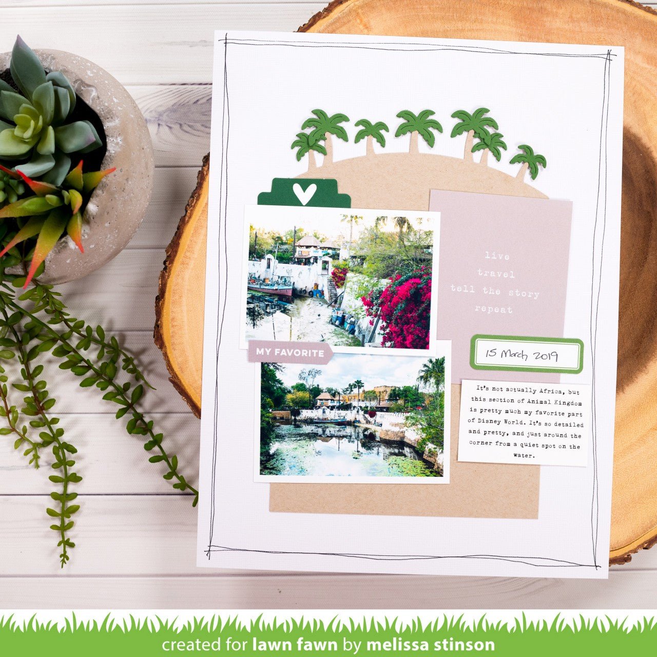 Lawn Fawn - Palm Tree Boder - Stanze