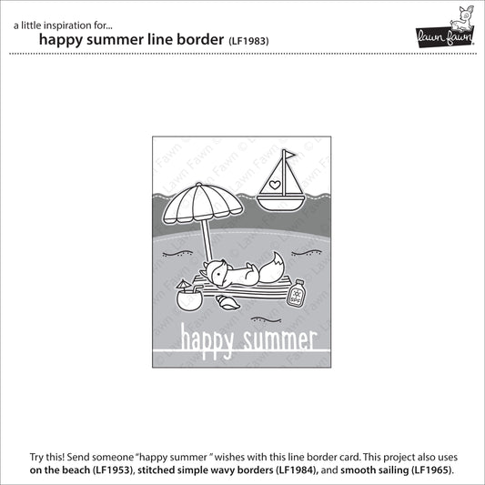 Lawn Fawn - Happy Summer Line Border - Stanze