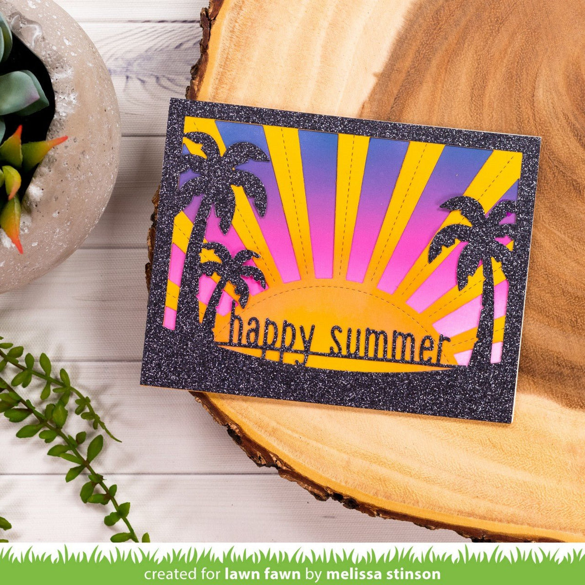 Lawn Fawn - Happy Summer Line Border - Stanze