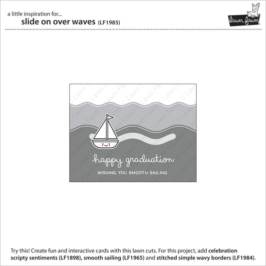 Lawn Fawn - Slide On Over Waves - Stanze