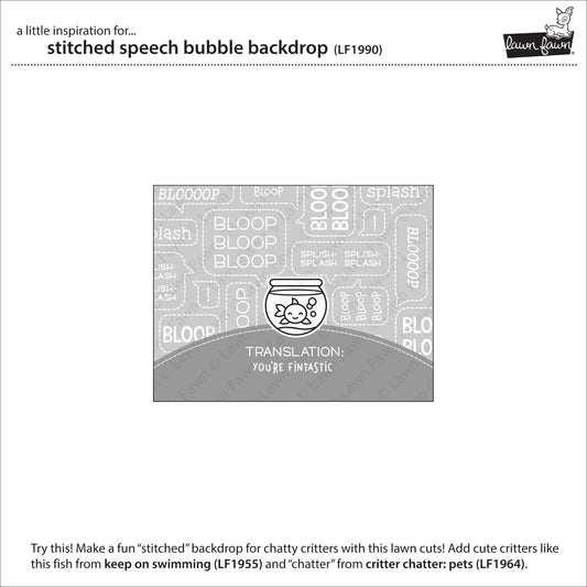 Lawn Fawn - Stitched Speech Bubble Backdrop - Stanze