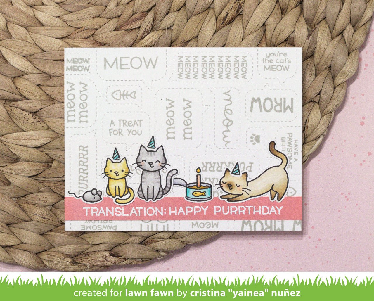 Lawn Fawn - Stitched Speech Bubble Backdrop - Stanze