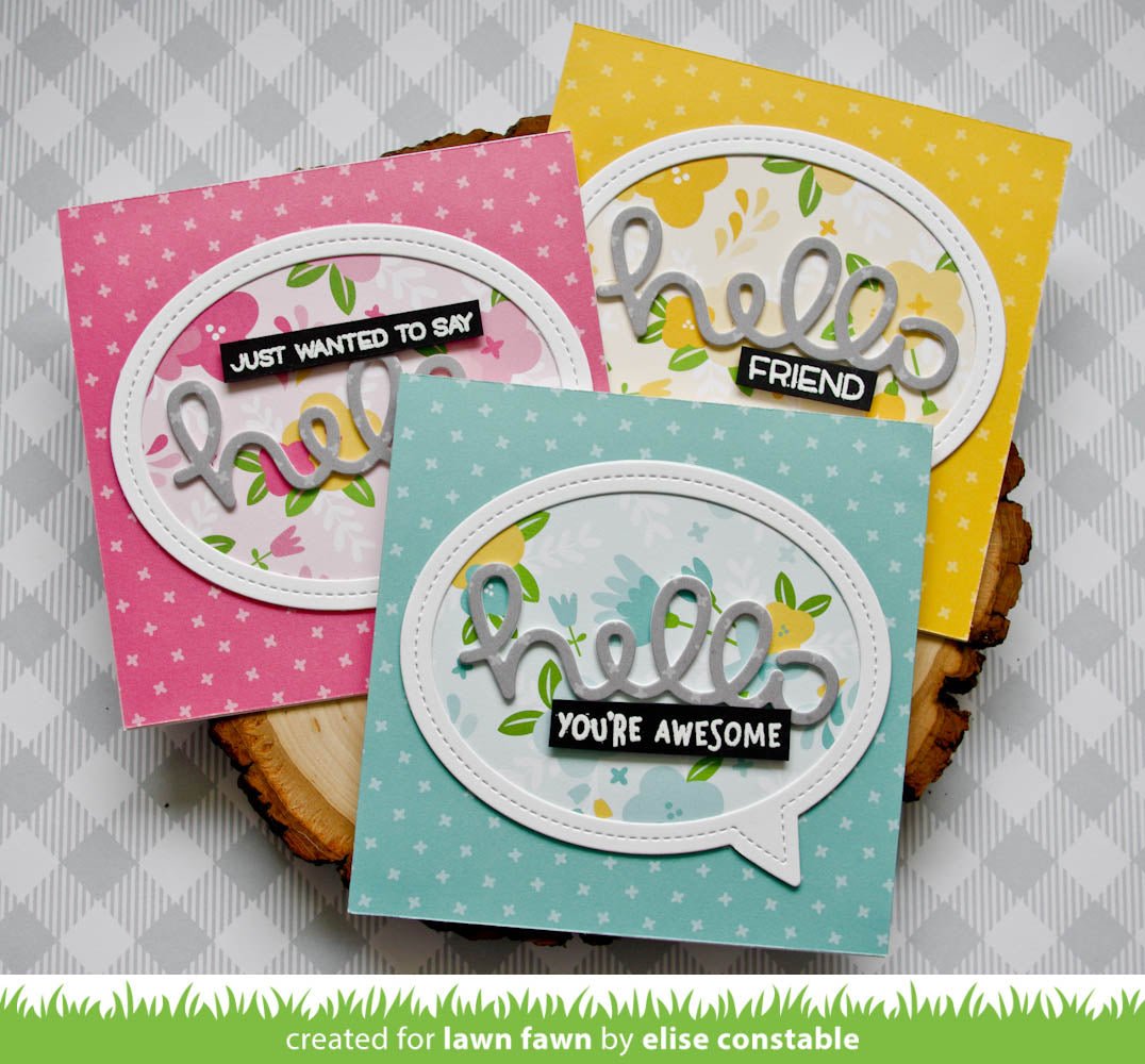 Lawn Fawn - Stitched Speech Bubble frames - Stanze