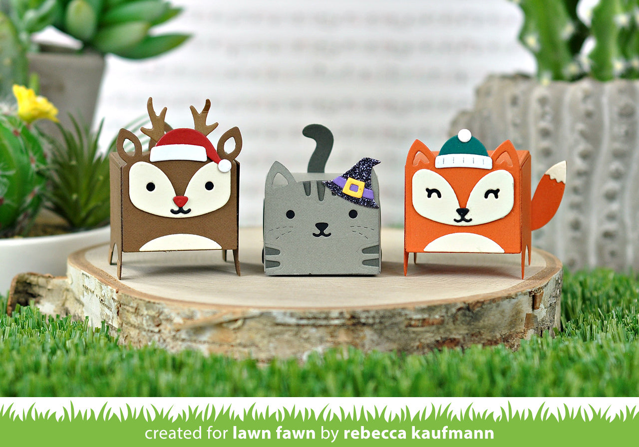 tiny gift box holiday hats add-on