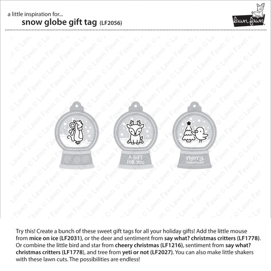 snow globe gift tag