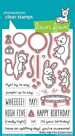 Lawn Fawn - really high five - Stanzen