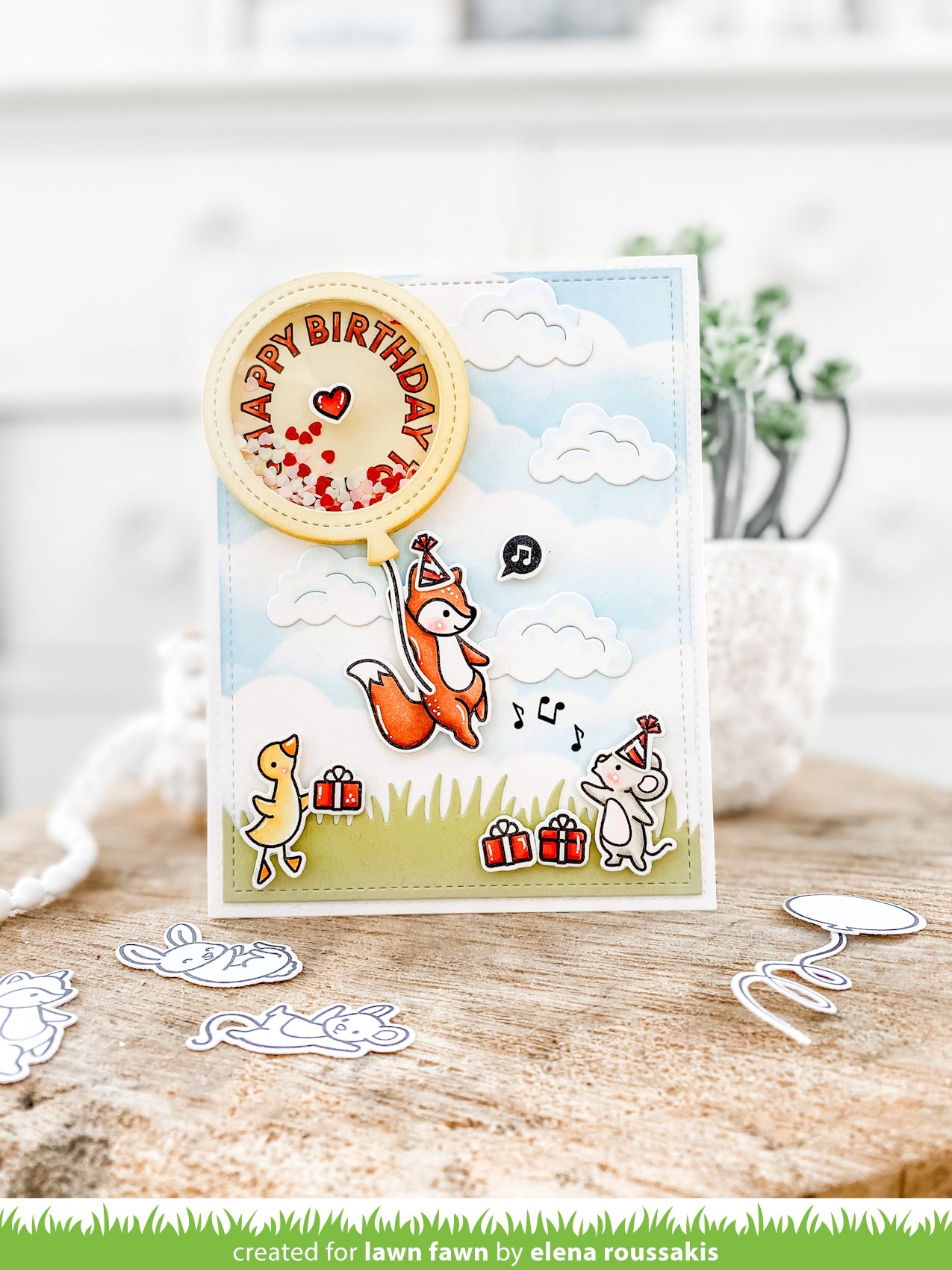 Lawn Fawn - reveal wheel circle sentiments - Clear Stamp 4x6