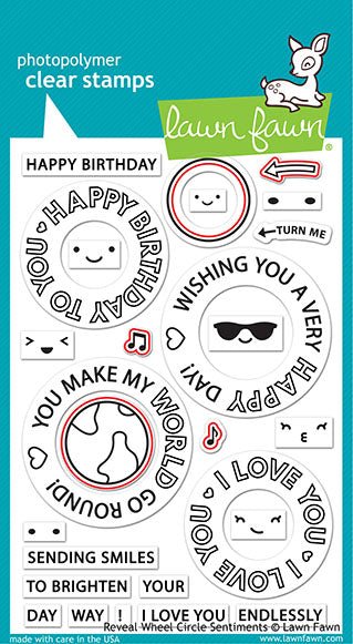 Lawn Fawn - reveal wheel templates: circle sentiments - Stanzen