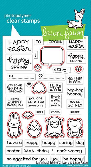 Lawn Fawn - say what? spring critters - Stanzen