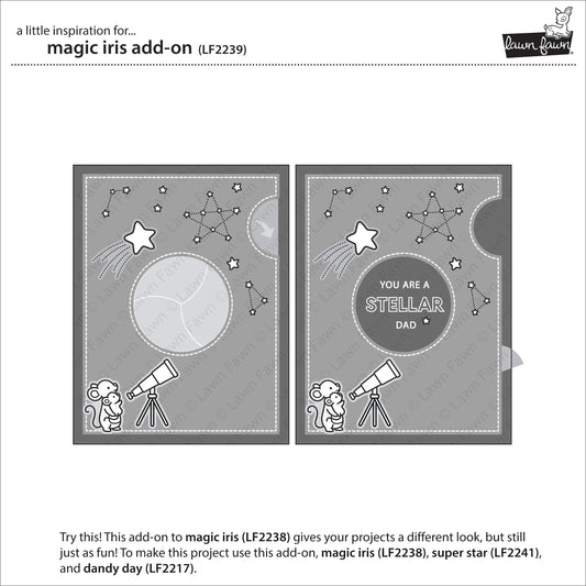 Lawn Fawn - magic iris add-on - Stanzen