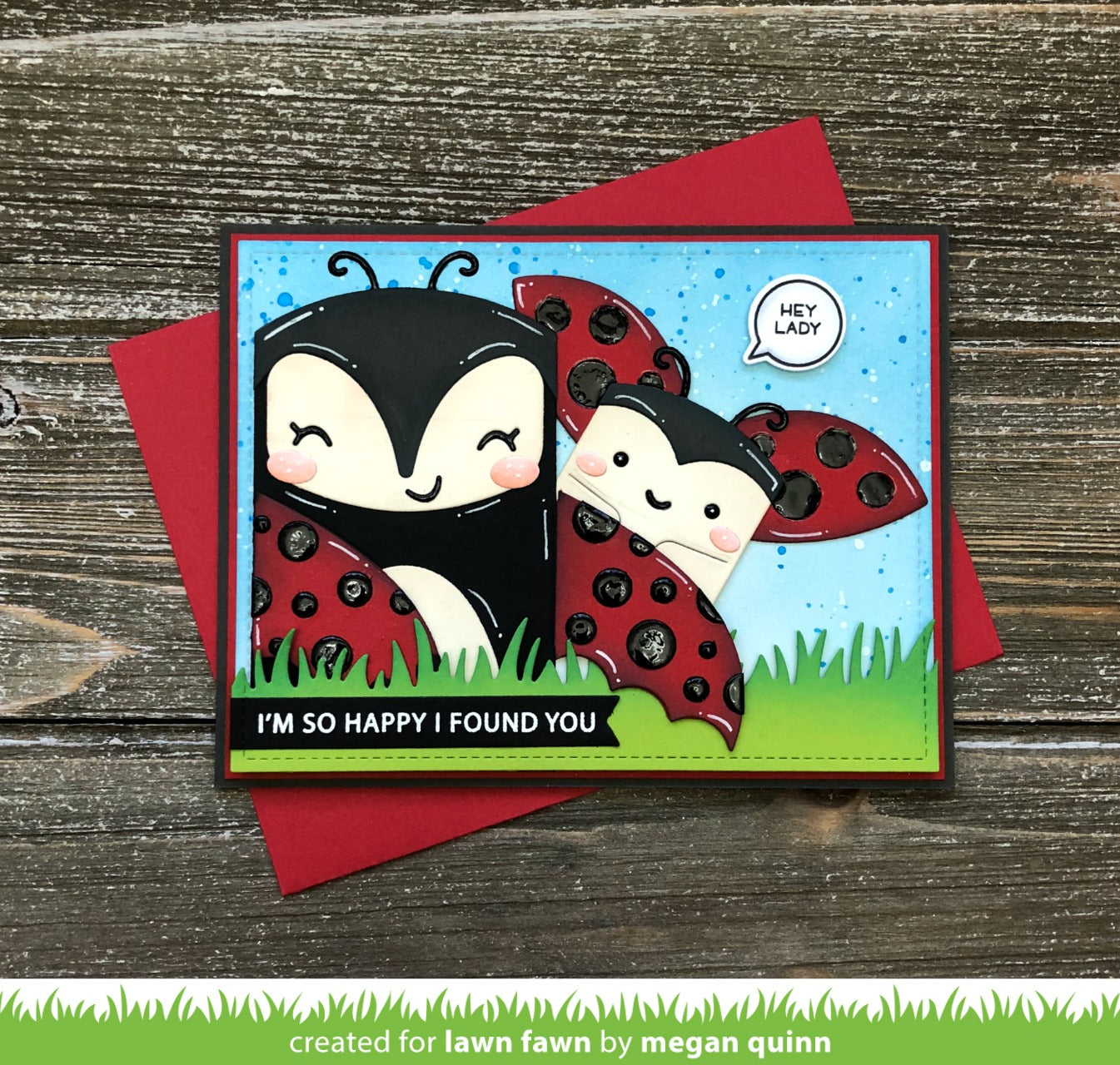 Lawn Fawn - tiny gift box ladybug add-on - Stanzen