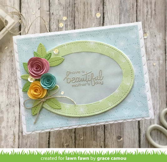 Lawn Fawn - rolled roses - Stanzen