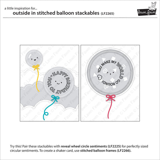 Lawn Fawn - outside in stitched balloon stackables - Stanzen