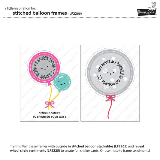 Lawn Fawn - stitched balloon frames - Stanzen
