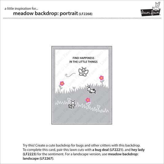 Lawn Fawn - meadow backdrop: portrait - Stanzen