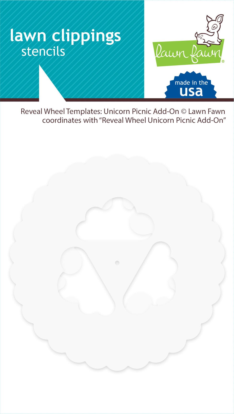 Lawn Fawn - reveal wheel templates unicorn picnic add-on
