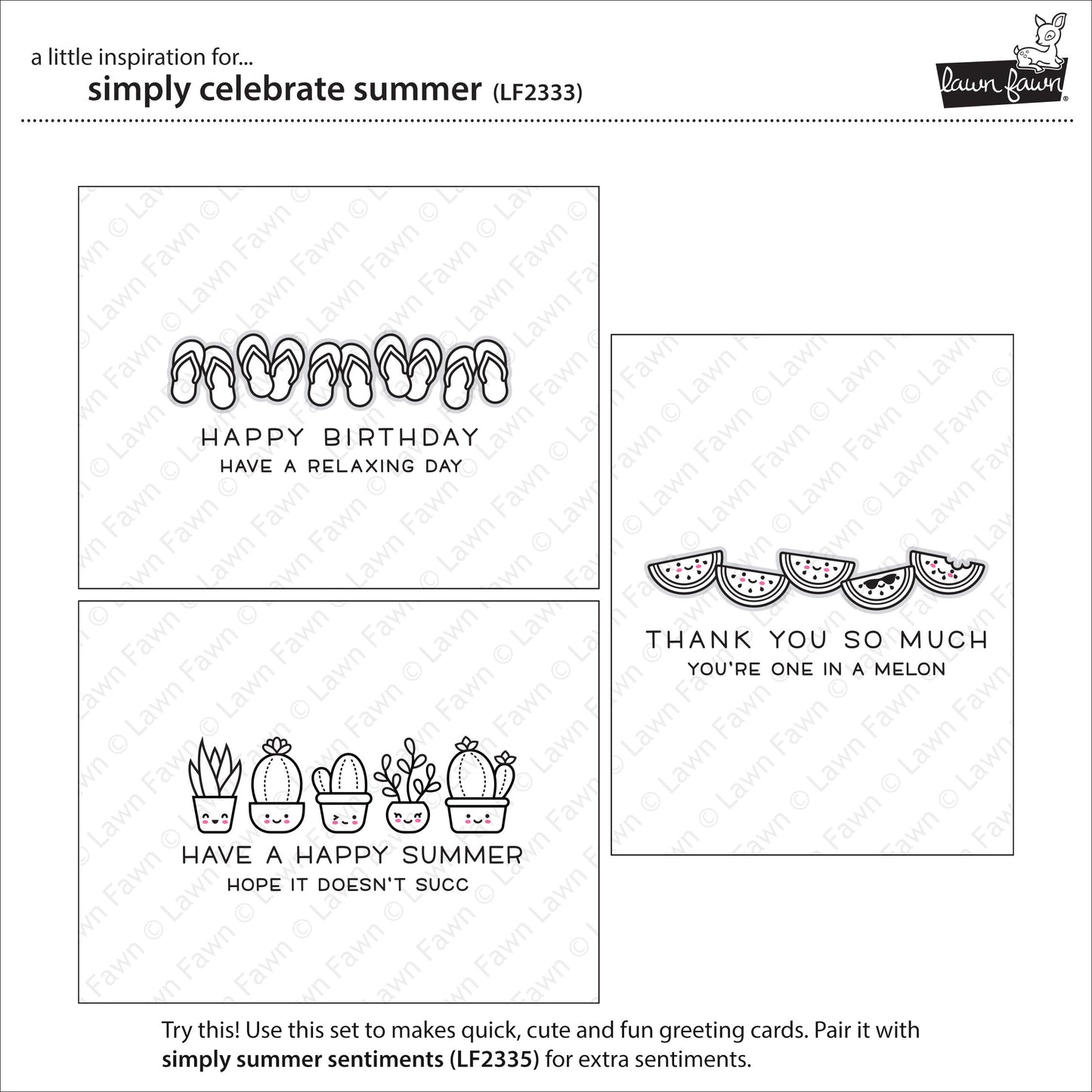 Lawn Fawn - simply celebrate summer - Clear Stamp 4x6